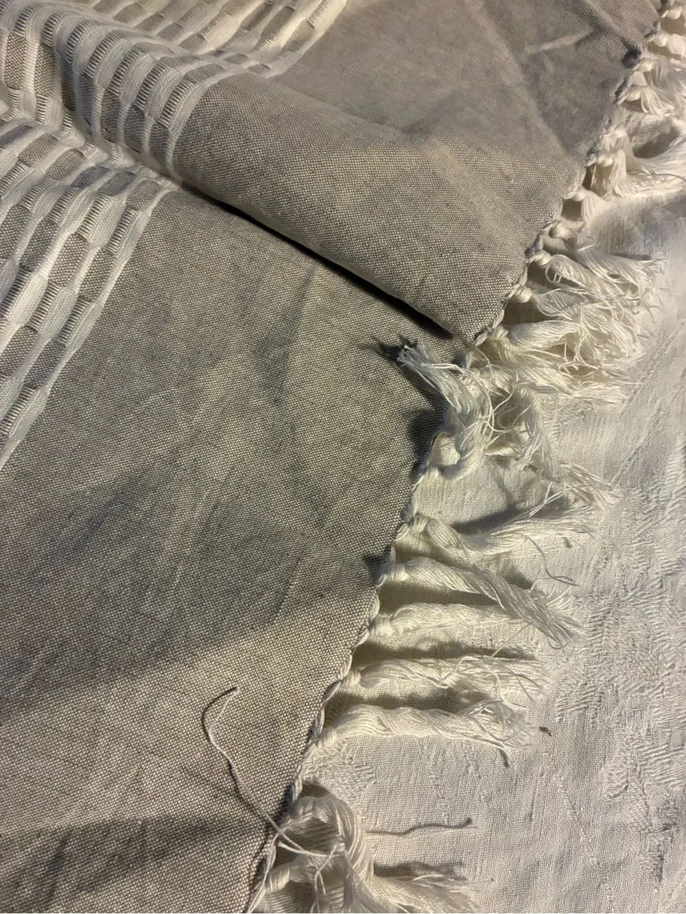 Magnolia & World Market 3 Towels 100% Cotton NWOT Cream/Tan/Black/White Stripes